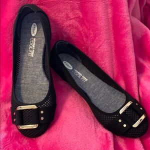 Black Dr. Scholls cool fit flats